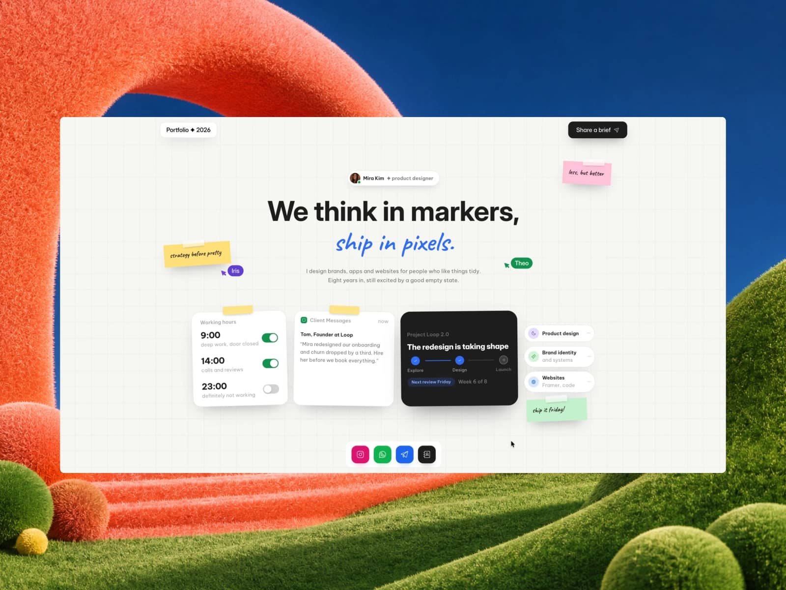 Creative portfolio: Case studies and profile