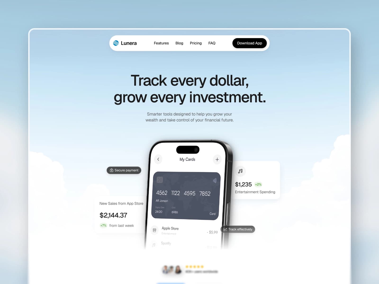 Finance app: Accounts, cards and transfers