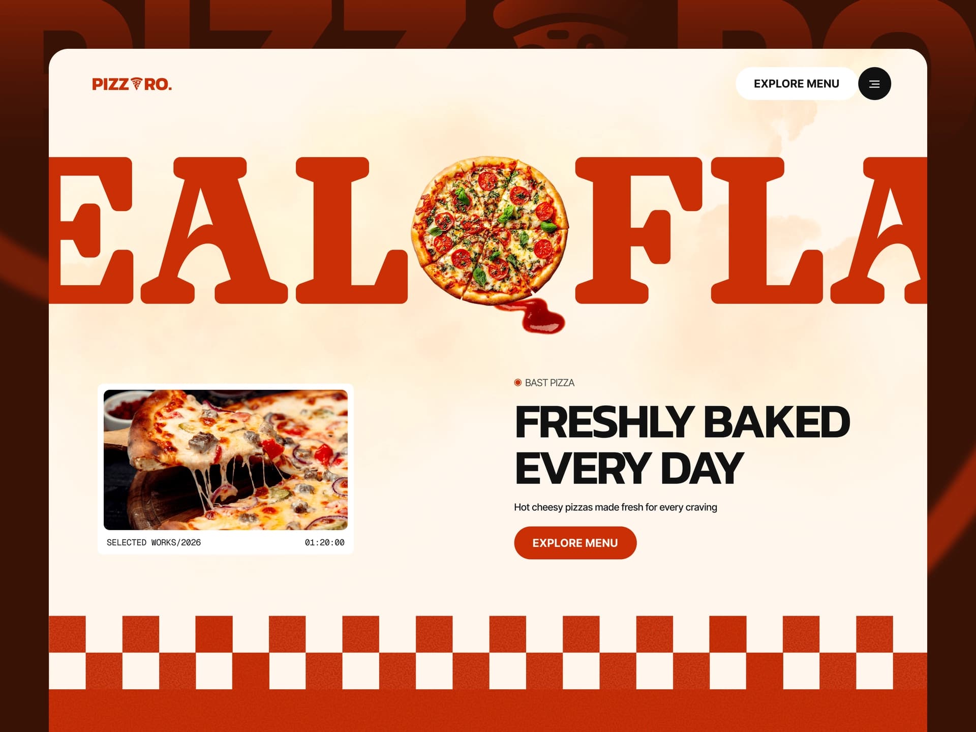 Pizzeria website: Menu and online ordering